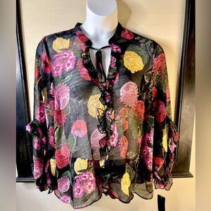Rachel Roy Floral Blouse - NWT - Size 14